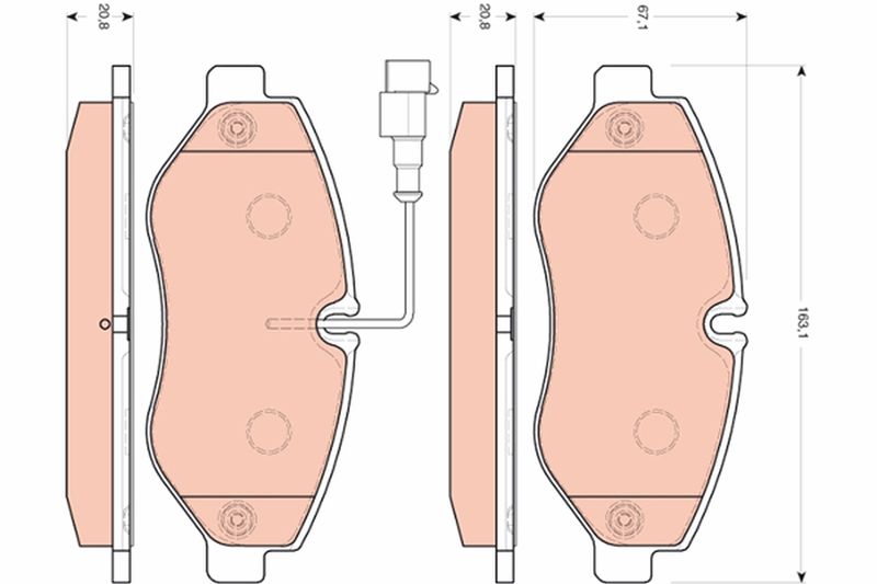 TRW GDB3439 Brake Pad Set, disc brake