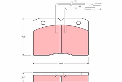 Brake Pad Set, disc brake TRW GDB343