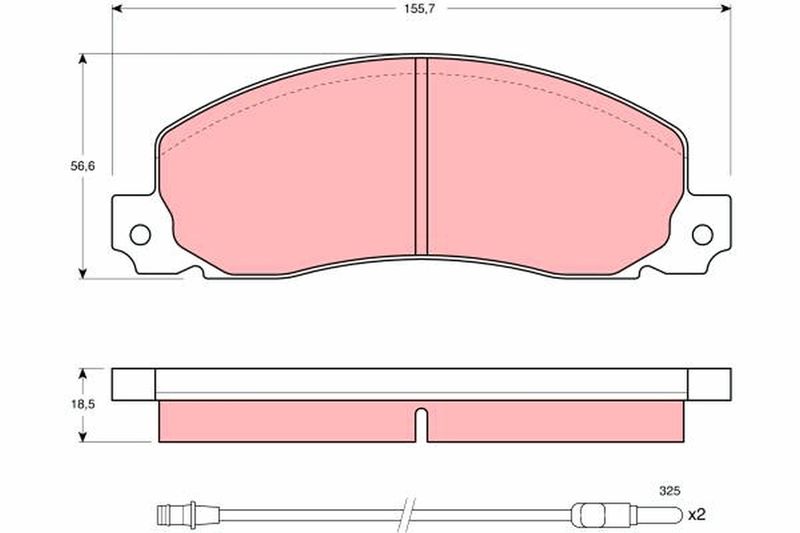 TRW GDB344 Brake Pad Set, disc brake