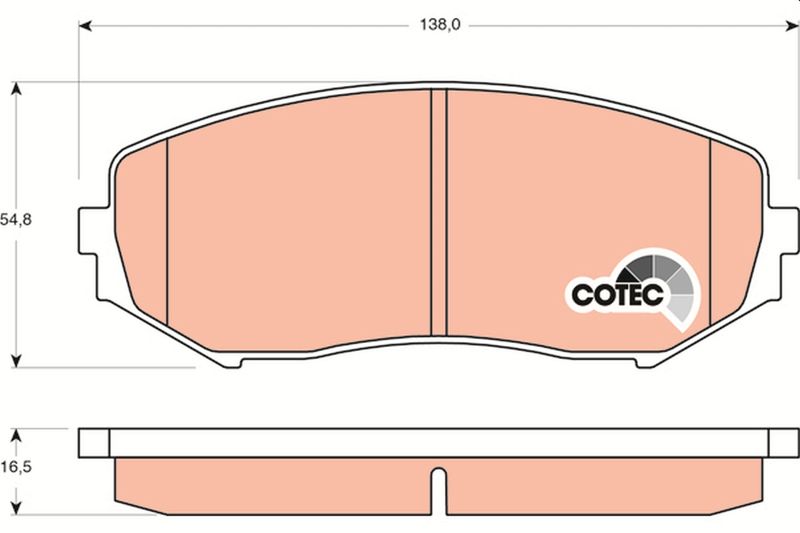 TRW GDB3443 Brake Pad Set, disc brake