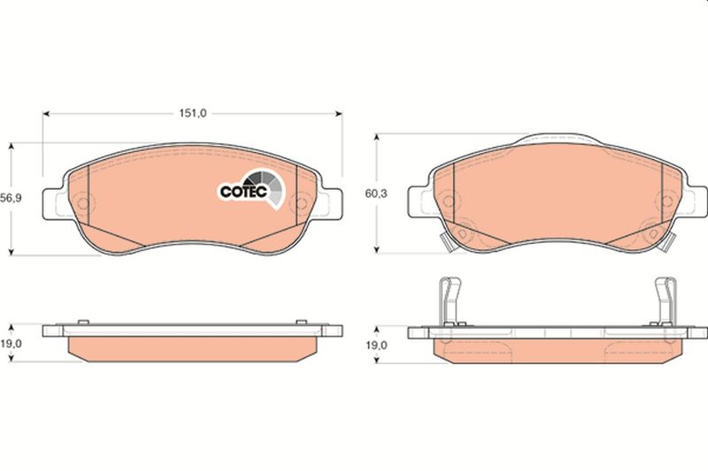 TRW GDB3445 Brake Pad Set, disc brake