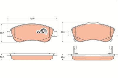 Brake Pad Set, disc brake TRW GDB3445