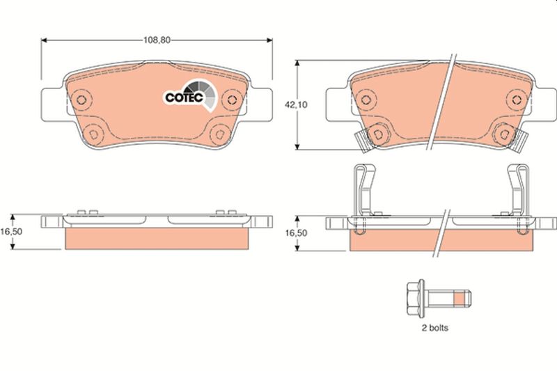 TRW GDB3446 Brake Pad Set, disc brake