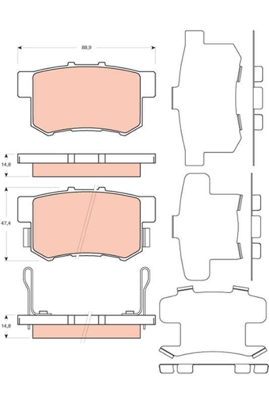 TRW GDB3447 Brake Pad Set, disc brake
