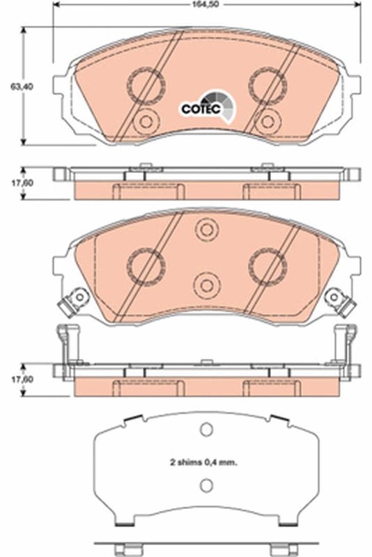 TRW GDB3448 Brake Pad Set, disc brake