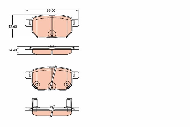 TRW GDB3454 Brake Pad Set, disc brake