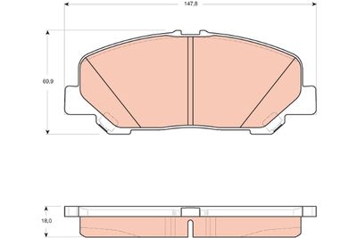 Brake Pad Set, disc brake TRW GDB3455
