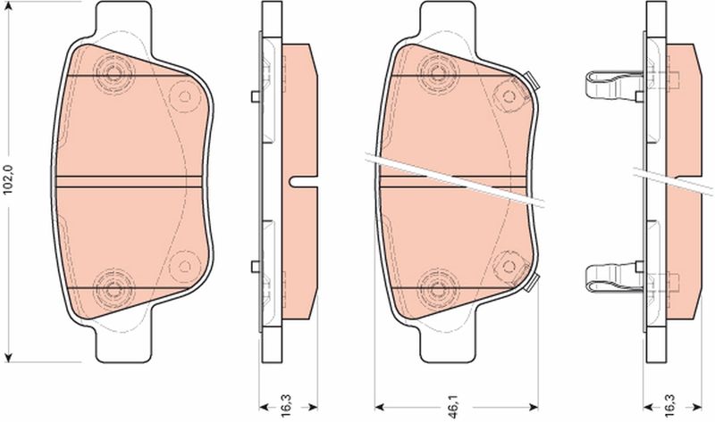 TRW GDB3456 Brake Pad Set, disc brake