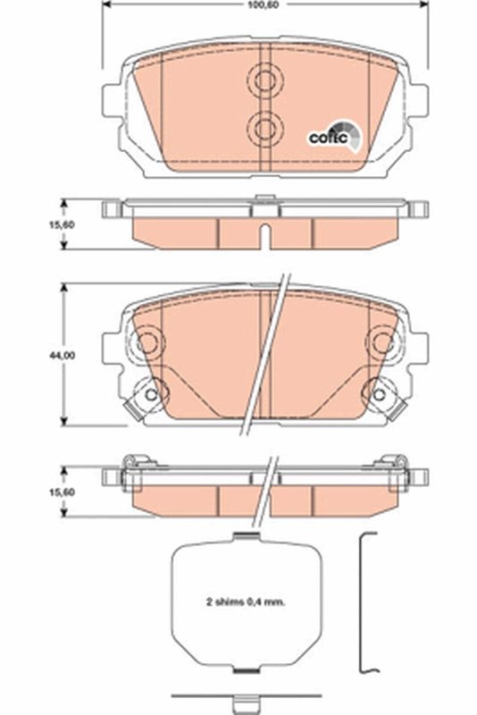 TRW GDB3462 Brake Pad Set, disc brake