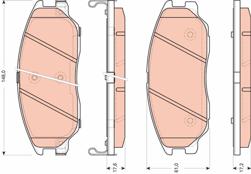 TRW GDB3465 Brake Pad Set, disc brake