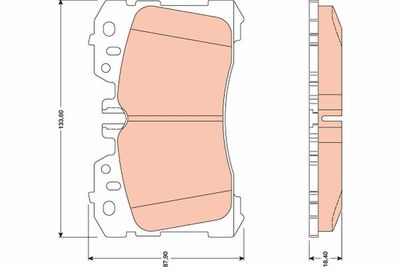 Brake Pad Set, disc brake TRW GDB3473