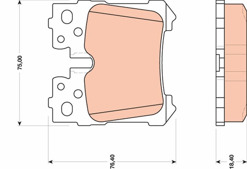 TRW GDB3475 Brake Pad Set, disc brake