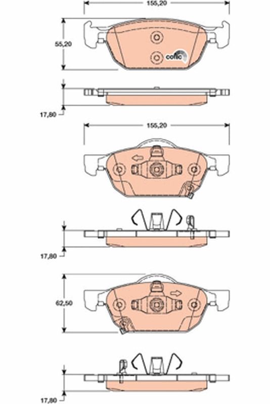 TRW GDB3476 Brake Pad Set, disc brake
