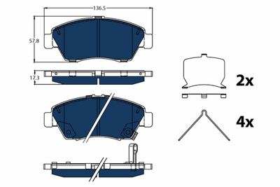 Brake Pad Set, disc brake TRW GDB3478BTE