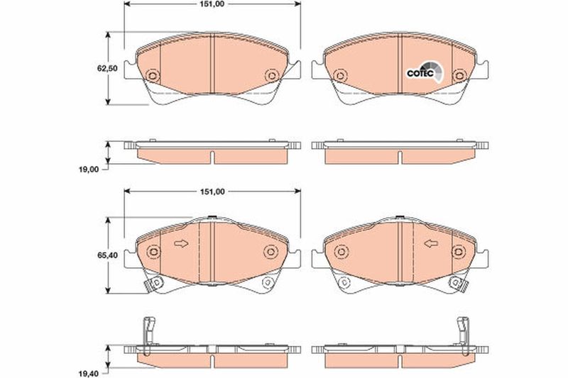 TRW GDB3479 Brake Pad Set, disc brake
