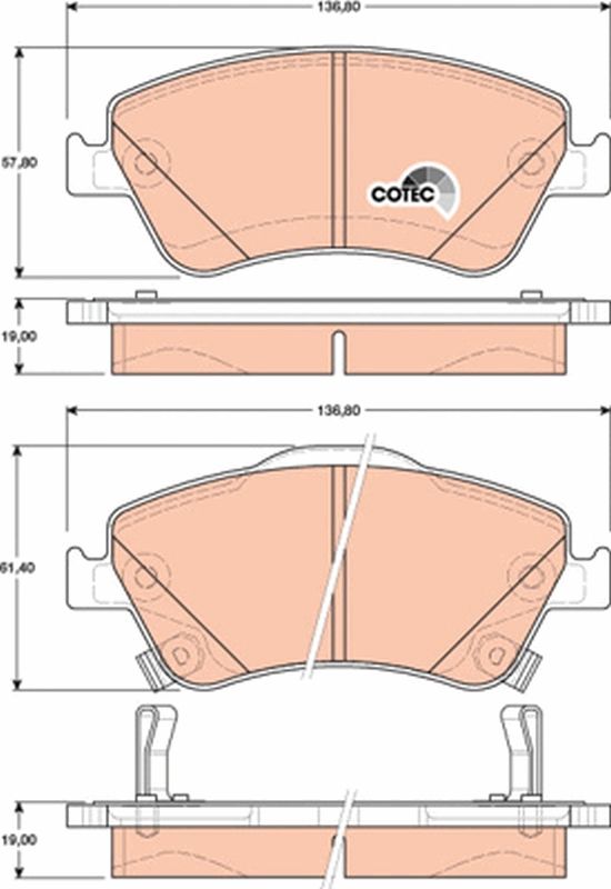 TRW GDB3481 Brake Pad Set, disc brake