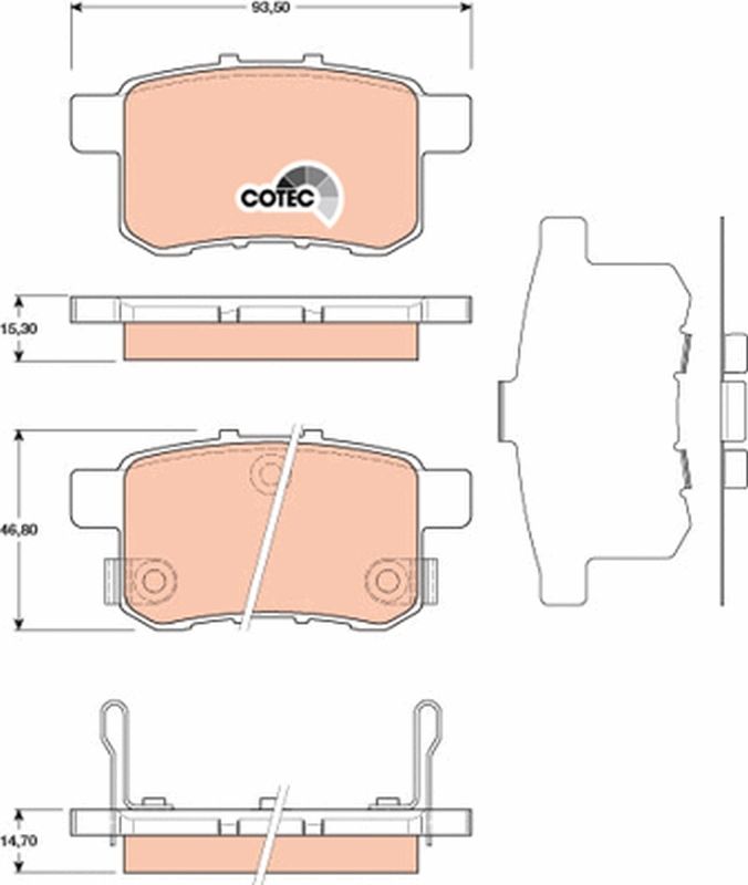 TRW GDB3482 Brake Pad Set, disc brake