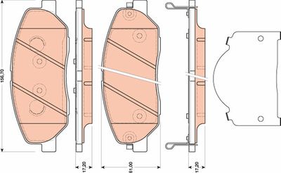 Brake Pad Set, disc brake TRW GDB3483