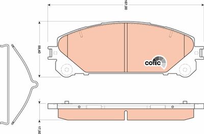 Brake Pad Set, disc brake TRW GDB3484