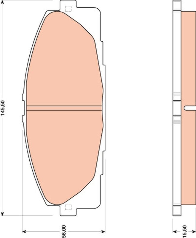 TRW GDB3485 Brake Pad Set, disc brake