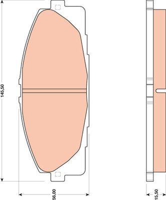 Brake Pad Set, disc brake TRW GDB3485