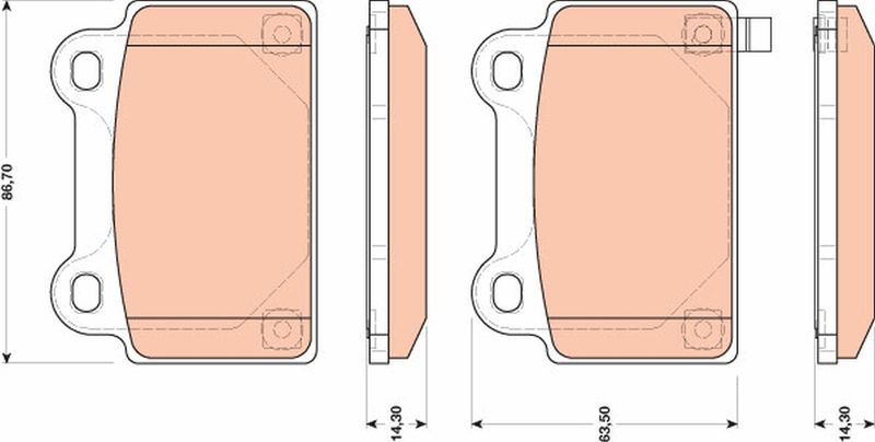 TRW GDB3488 Brake Pad Set, disc brake