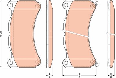 Brake Pad Set, disc brake TRW GDB3489