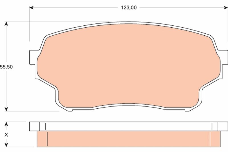TRW GDB3490 Brake Pad Set, disc brake
