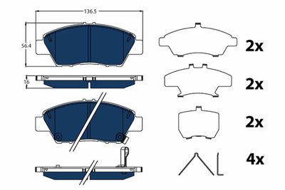 Brake Pad Set, disc brake TRW GDB3493BTE