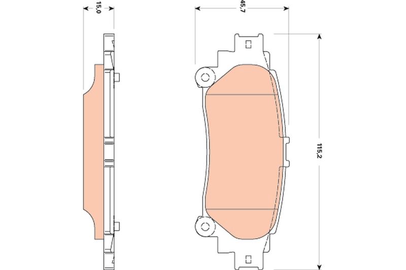 TRW GDB3497 Brake Pad Set, disc brake