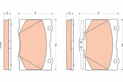 Brake Pad Set, disc brake TRW GDB3498