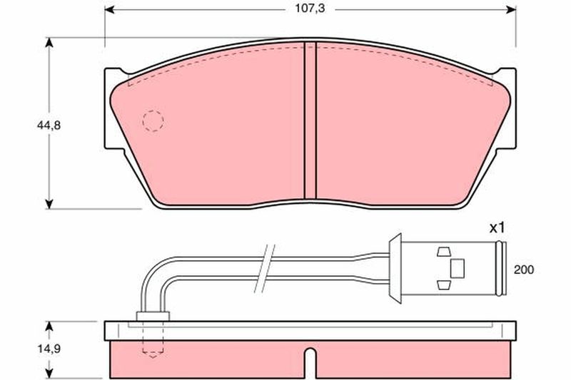 TRW GDB350 Brake Pad Set, disc brake