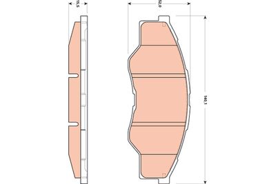 Brake Pad Set, disc brake TRW GDB3500