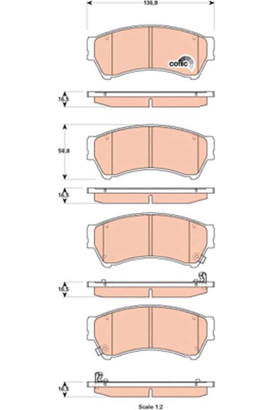TRW GDB3501 Brake Pad Set, disc brake