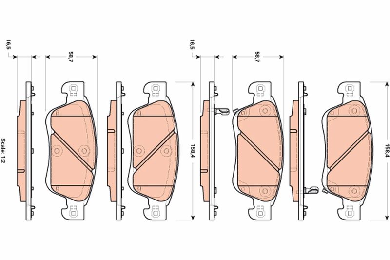 TRW GDB3503 Brake Pad Set, disc brake