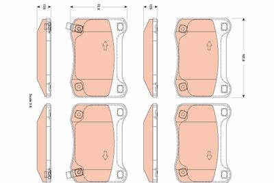 Brake Pad Set, disc brake TRW GDB3504