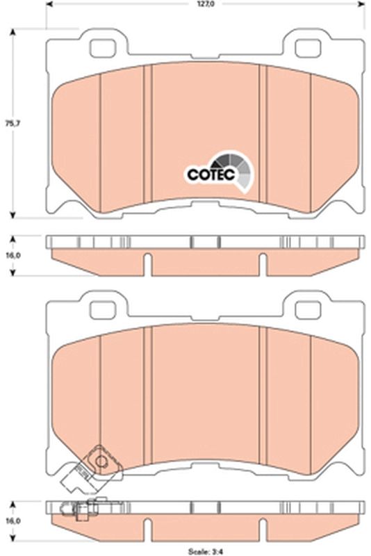 TRW GDB3505 Brake Pad Set, disc brake