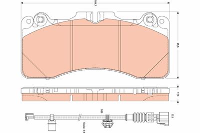 Brake Pad Set, disc brake TRW GDB3506