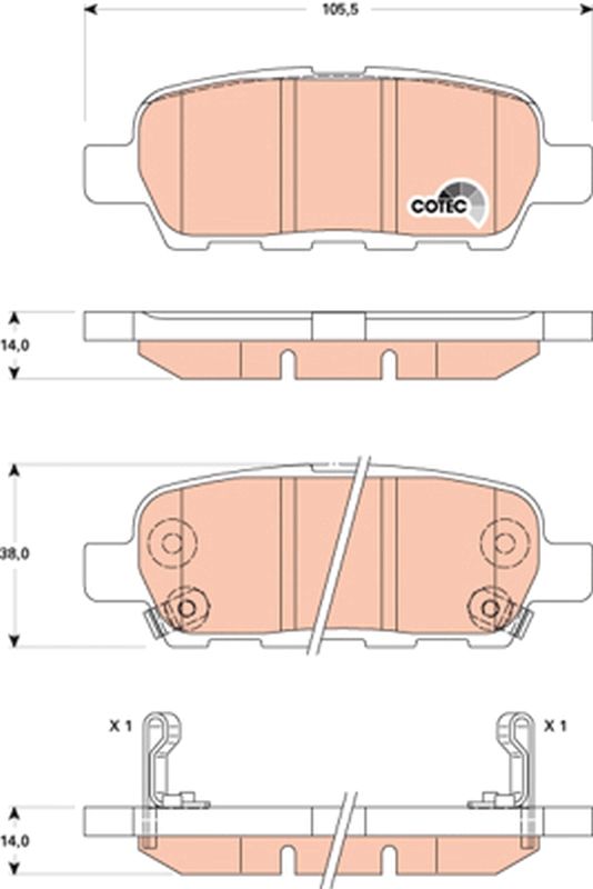 TRW GDB3507 Brake Pad Set, disc brake