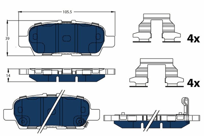 TRW GDB3508BTE Brake Pad Set, disc brake