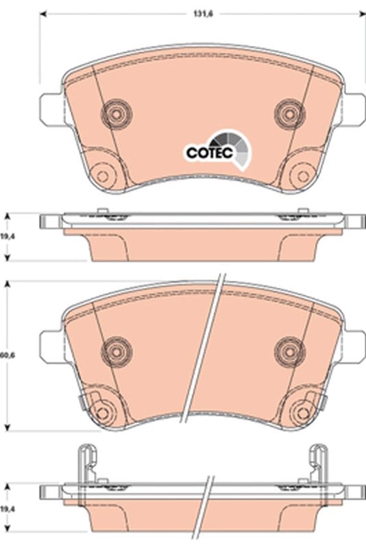 TRW GDB3509 Brake Pad Set, disc brake