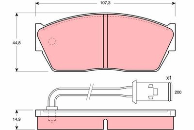 Brake Pad Set, disc brake TRW GDB350