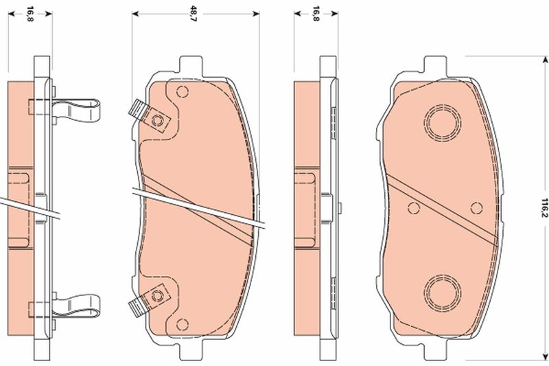 TRW GDB3510 Brake Pad Set, disc brake