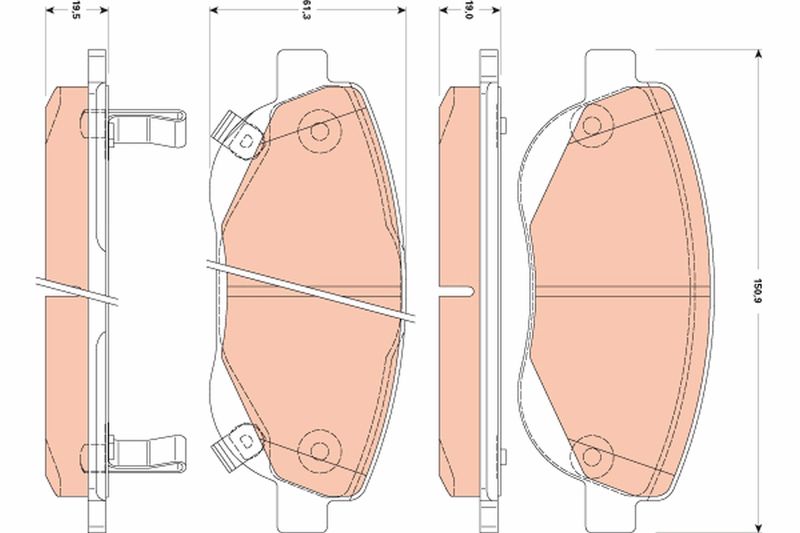 TRW GDB3511 Brake Pad Set, disc brake