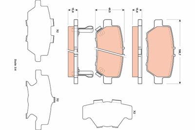 Brake Pad Set, disc brake TRW GDB3512