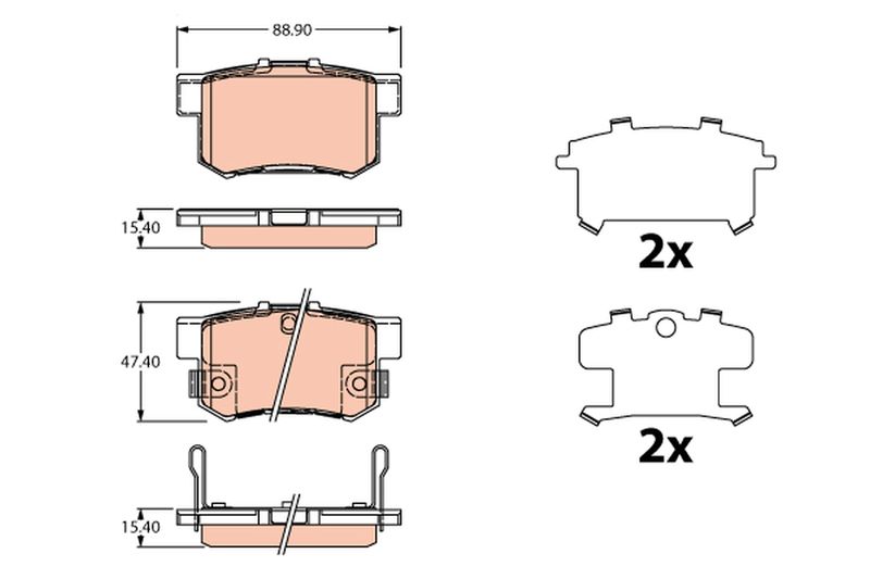 TRW GDB3516 Brake Pad Set, disc brake