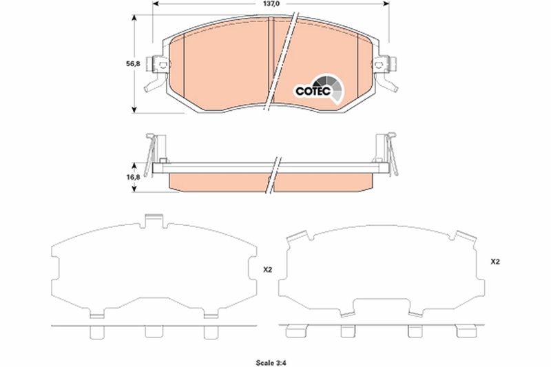 TRW GDB3519 Brake Pad Set, disc brake