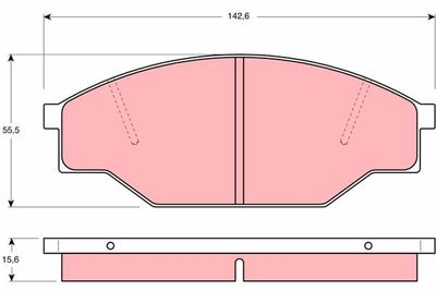 Brake Pad Set, disc brake TRW GDB351
