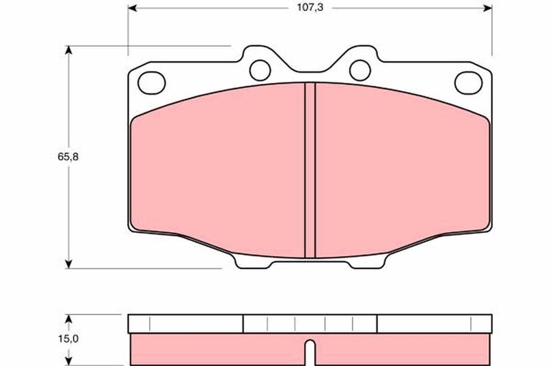 TRW GDB352 Brake Pad Set, disc brake