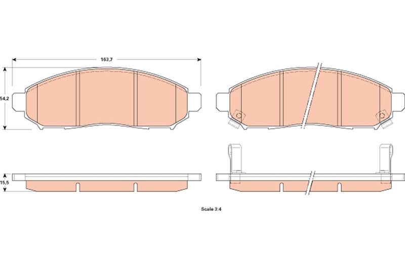 TRW GDB3520 Brake Pad Set, disc brake